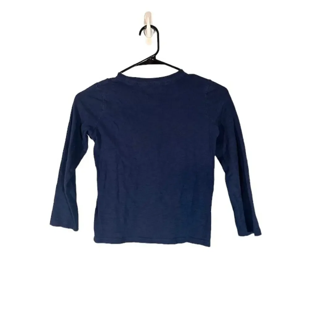 Gap Navy Blue Long Sleeve Graphic Tee Crew Neck Star Wars Boys Youth Size Small